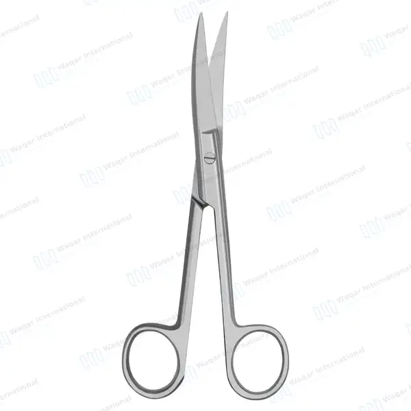 Operating Scissors 6.5″ Curved Sharp/Sharp Round Pattern - surgical instruments manufactured by Waqar International, Sialkot - view 6