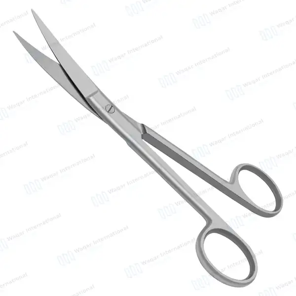 Operating Scissors 6.5″ Curved Sharp/Sharp Round Pattern - surgical instruments manufactured by Waqar International, Sialkot - view 7