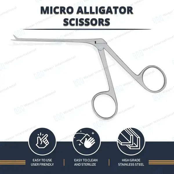 Bellucci Micro Ear Scissors 3.5″ Straight Sharp/Sharp 5mm Blades - surgical instruments manufactured by Waqar International, Sialkot - view 7