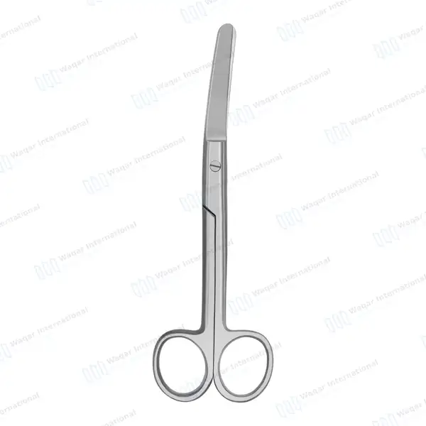 Operating Scissors 4.5″ Curved Blunt/Blunt Round Pattern - surgical instruments manufactured by Waqar International, Sialkot - view 5