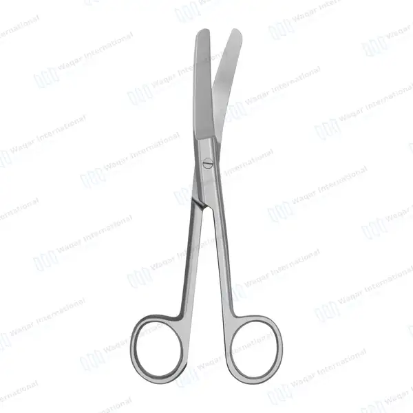 Operating Scissors 4.5″ Curved Blunt/Blunt Round Pattern - surgical instruments manufactured by Waqar International, Sialkot - view 6