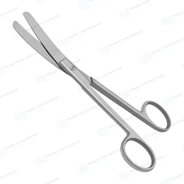 Operating Scissors 4.5″ Curved Blunt/Blunt Round Pattern - surgical instruments manufactured by Waqar International, Sialkot - view 7