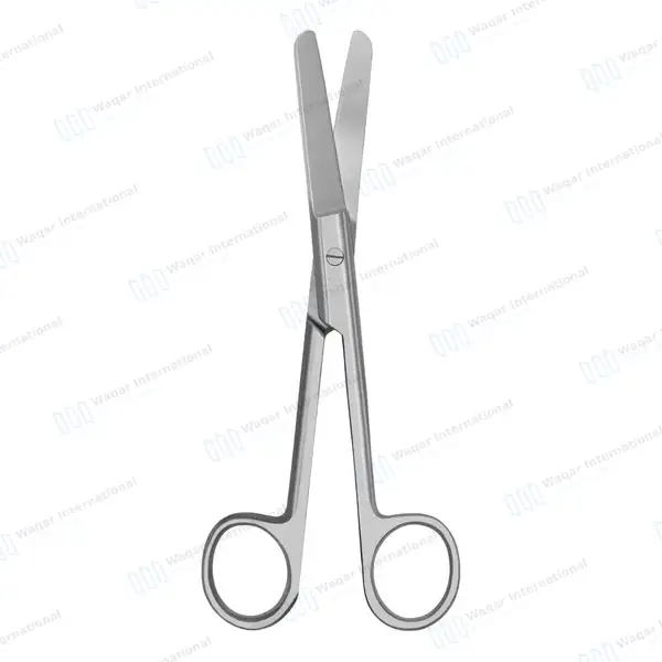 Operating Scissors 5.5″ Straight Blunt/Blunt Round Pattern - surgical instruments manufactured by Waqar International, Sialkot - view 5