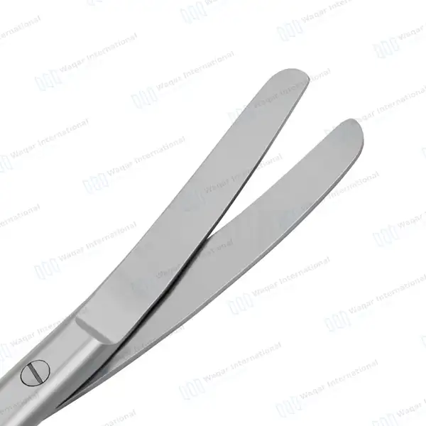 Operating Scissors 6.5″ Curved Blunt/Blunt Round Pattern - surgical instruments manufactured by Waqar International, Sialkot - view 2