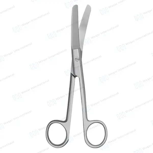 Operating Scissors 6.5″ Curved Blunt/Blunt Round Pattern - surgical instruments manufactured by Waqar International, Sialkot - view 6