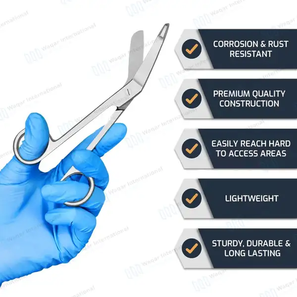 Lister Banadge Scissor 5.5″ Left Handed - surgical instruments manufactured by Waqar International, Sialkot - view 7