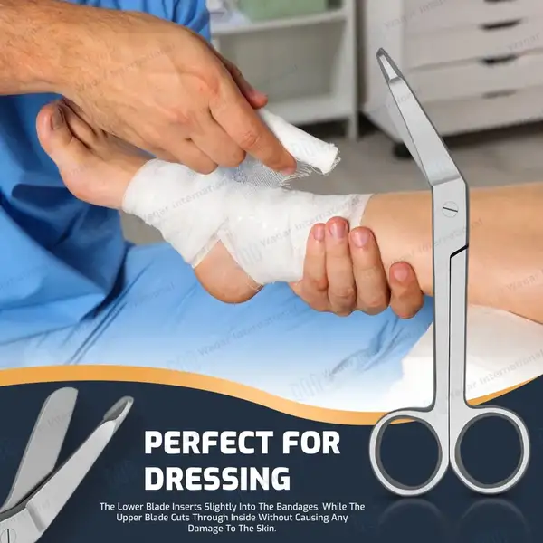 Lister Banadge Scissor 5.5″ Left Handed - surgical instruments manufactured by Waqar International, Sialkot - view 9
