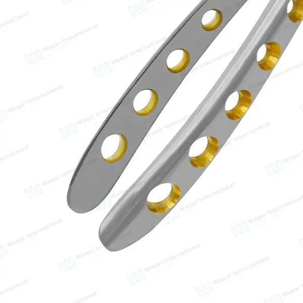 Dental Extracting Forceps #F3 Diamond Dusted Tips Gold Handle - surgical instruments manufactured by Waqar International, Sialkot - view 6