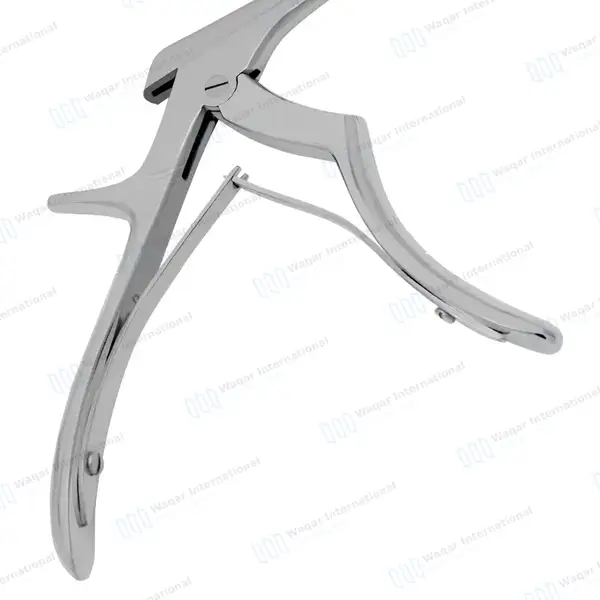 Kerrison Rongeur 7″ Shaft 90° Up Thin Footplate 1mm Bite - surgical instruments manufactured by Waqar International, Sialkot - view 6