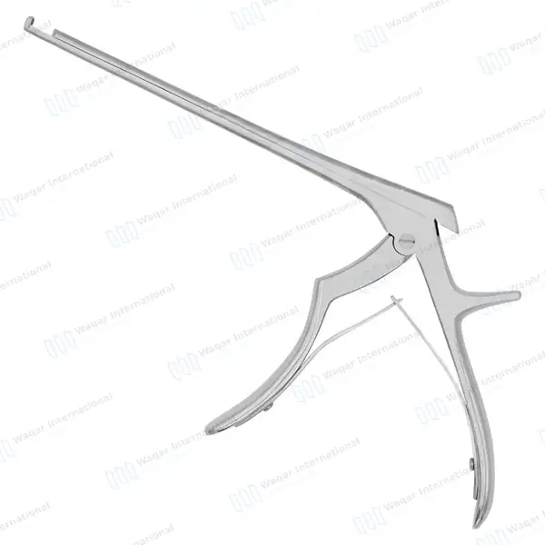 Kerrison Rongeur 7″ Shaft 90° Up Thin Footplate 1mm Bite - surgical instruments manufactured by Waqar International, Sialkot - view 7