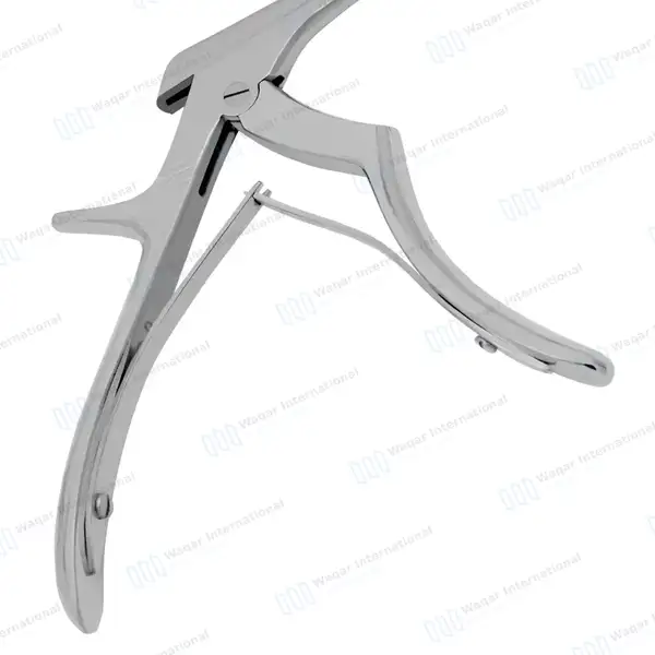 Kerrison Rongeur 7″ Shaft 90° Up Thin Footplate 2mm Bite - surgical instruments manufactured by Waqar International, Sialkot - view 6