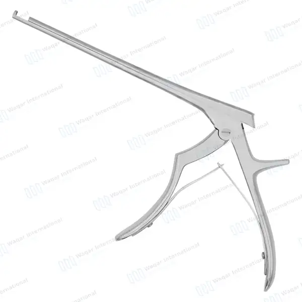 Kerrison Rongeur 7″ Shaft 90° Up Thin Footplate 3mm Bite - surgical instruments manufactured by Waqar International, Sialkot - view 7