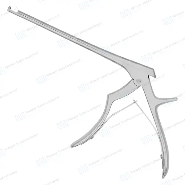 Kerrison Rongeur 7″ Shaft 90° Up Thin Footplate 5mm Bite - surgical instruments manufactured by Waqar International, Sialkot - view 7