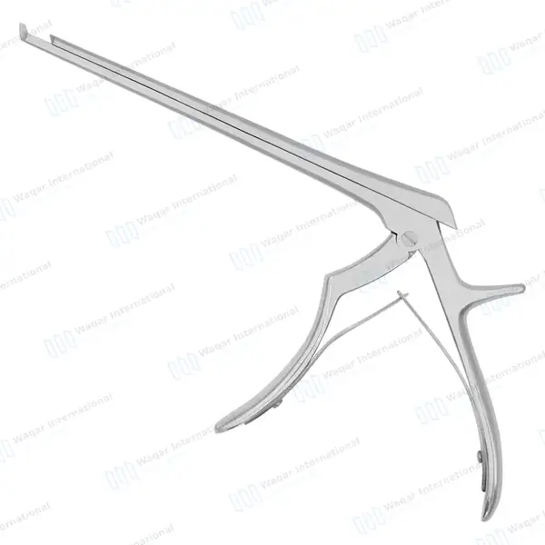Kerrison Rongeur 7″ Shaft 40° Up Thin Footplate 1mm Bite - surgical instruments manufactured by Waqar International, Sialkot - view 7