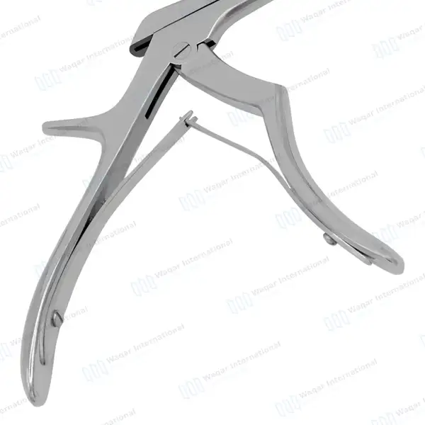 Kerrison Rongeur 7″ Shaft 40° Up Thin Footplate 2mm Bite - surgical instruments manufactured by Waqar International, Sialkot - view 6