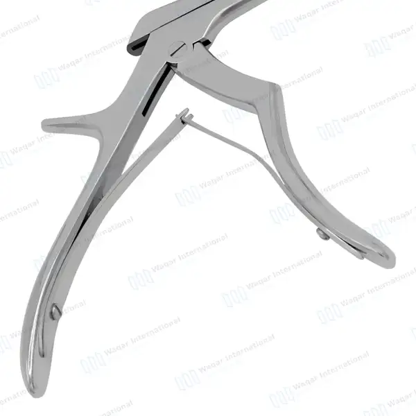 Kerrison Rongeur 7″ Shaft 40° Up Thin Footplate 3mm Bite - surgical instruments manufactured by Waqar International, Sialkot - view 6