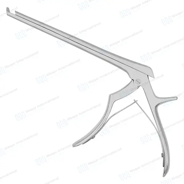 Kerrison Rongeur 7″ Shaft 40° Up Thin Footplate 3mm Bite - surgical instruments manufactured by Waqar International, Sialkot - view 7