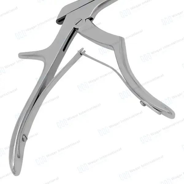 Kerrison Rongeur 7″ Shaft 40° Up Thin Footplate 4mm Bite - surgical instruments manufactured by Waqar International, Sialkot - view 6
