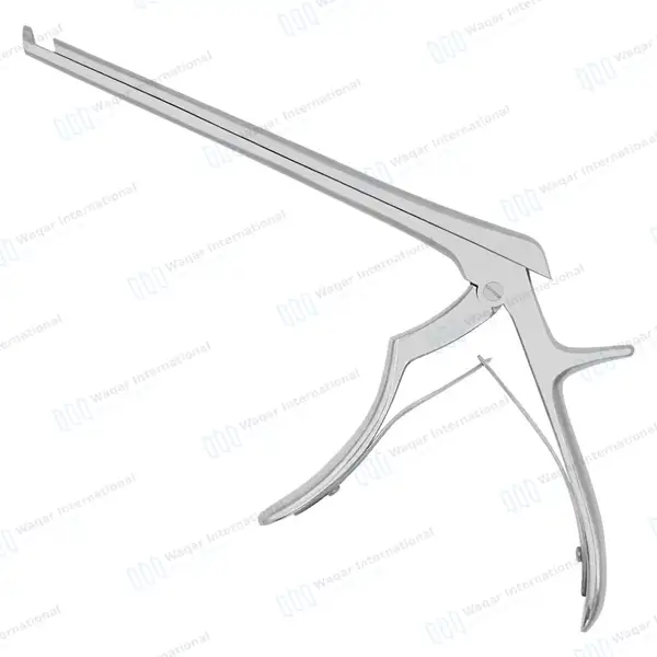 Kerrison Rongeur 7″ Shaft 40° Up Thin Footplate 4mm Bite - surgical instruments manufactured by Waqar International, Sialkot - view 7