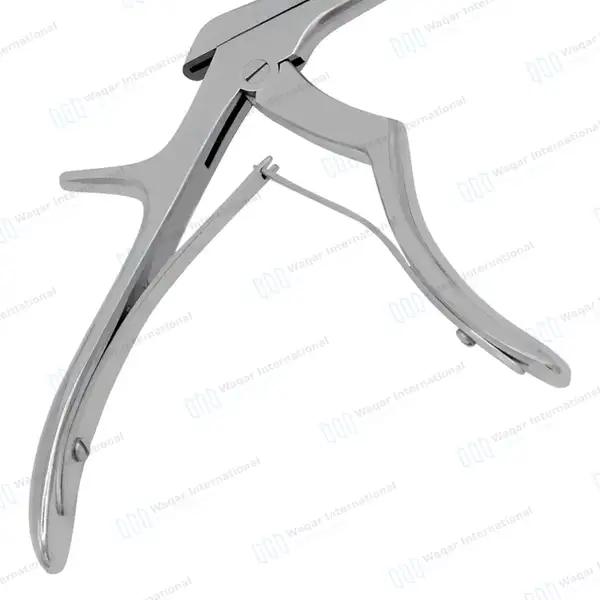 Kerrison Rongeur 7″ Shaft 40° Up Thin Footplate 5mm Bite - surgical instruments manufactured by Waqar International, Sialkot - view 6