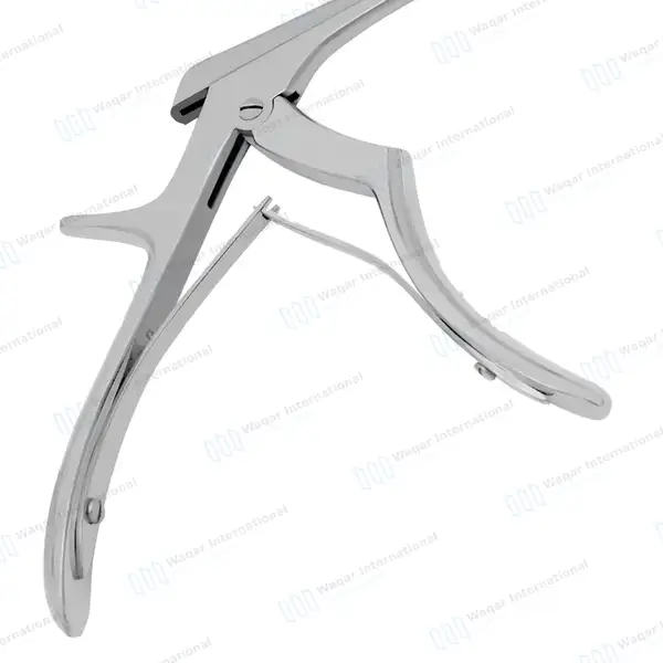 Kerrison Rongeur 7″ Shaft 90° Down Thin Footplate 1mm Bite - surgical instruments manufactured by Waqar International, Sialkot - view 6