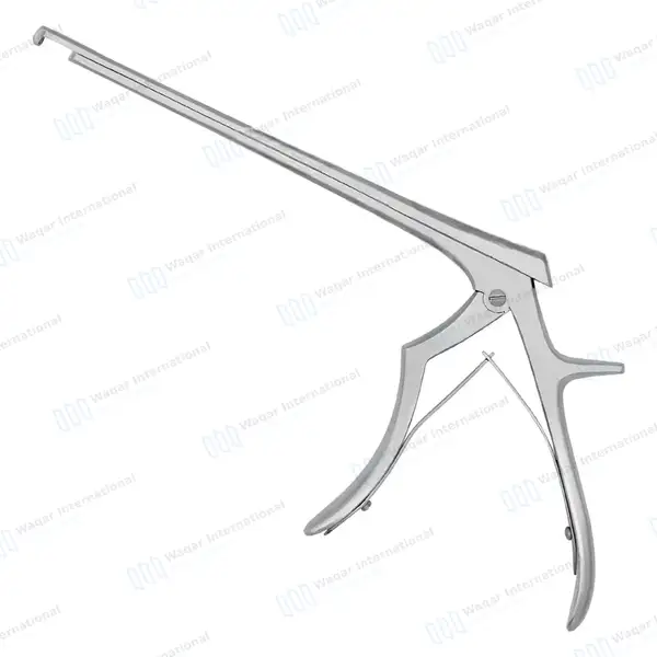 Kerrison Rongeur 7″ Shaft 90° Down Thin Footplate 1mm Bite - surgical instruments manufactured by Waqar International, Sialkot - view 7