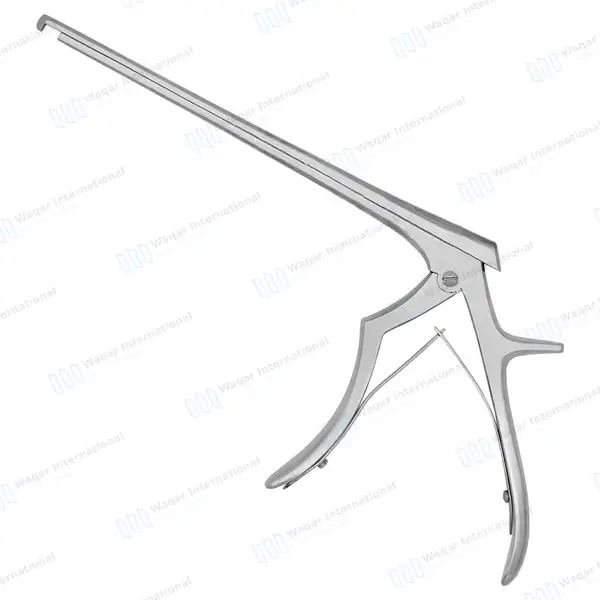 Kerrison Rongeur 7″ Shaft 90° Down Thin Footplate 2mm Bite - surgical instruments manufactured by Waqar International, Sialkot - view 7
