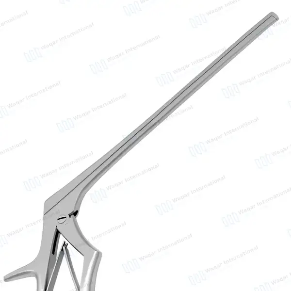 Kerrison Rongeur 7″ Shaft 90° Down Thin Footplate 4mm Bite - surgical instruments manufactured by Waqar International, Sialkot - view 5