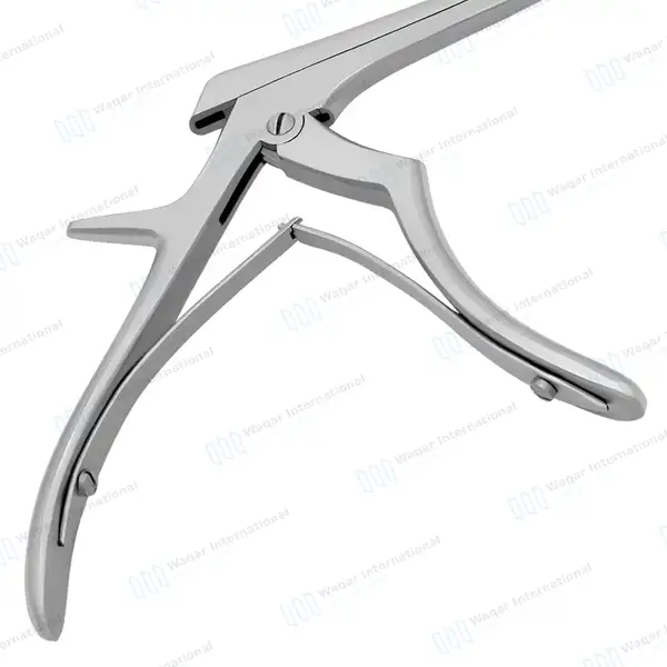 Kerrison Rongeur 7″ Shaft 90° Down Thin Footplate 4mm Bite - surgical instruments manufactured by Waqar International, Sialkot - view 6