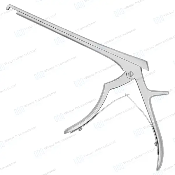 Kerrison Rongeur 7″ Shaft 90° Down Thin Footplate 4mm Bite - surgical instruments manufactured by Waqar International, Sialkot - view 7