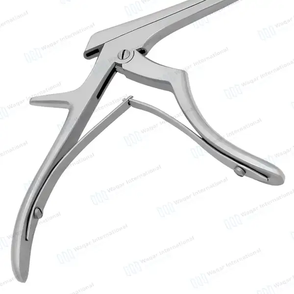 Kerrison Rongeur 7″ Shaft 90° Down Thin Footplate 5mm Bite - surgical instruments manufactured by Waqar International, Sialkot - view 6