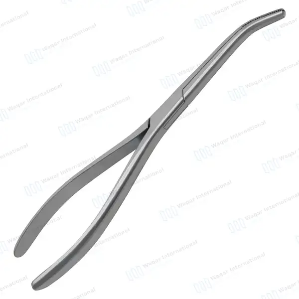 Van Buren Sequestrum Forceps Clamp 9″ Angled Serrated Jaws - orthopedic instruments manufactured by Waqar International, Sialkot - view 6