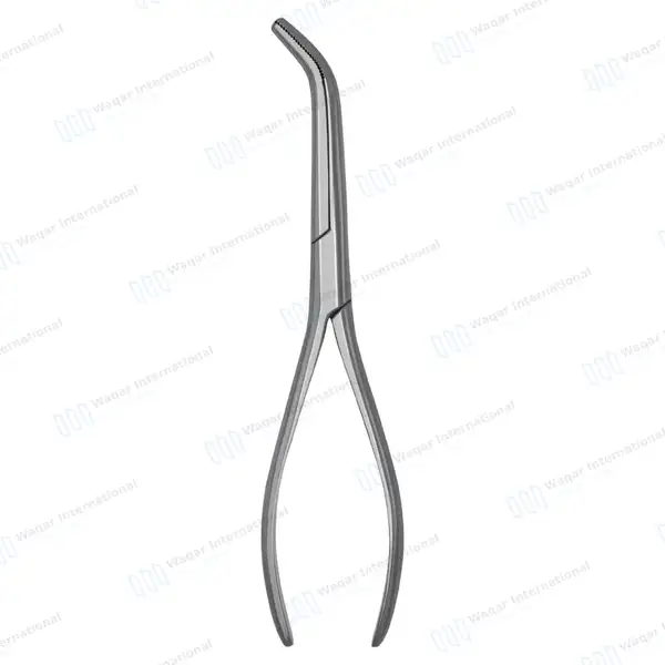 Van Buren Sequestrum Forceps Clamp 9″ Angled Serrated Jaws - orthopedic instruments manufactured by Waqar International, Sialkot - view 7