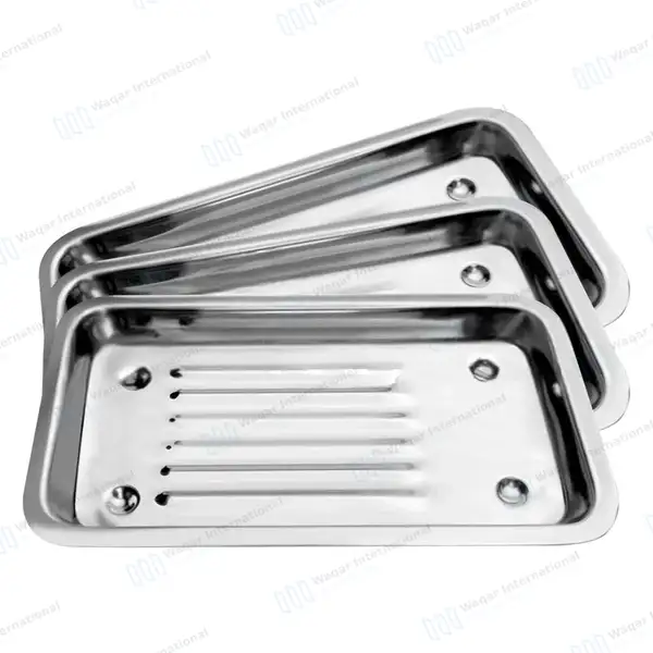 3 Pcs Dental Scaler Tray Set 8.5″ x 4.5″ - surgical instruments manufactured by Waqar International, Sialkot - view 2