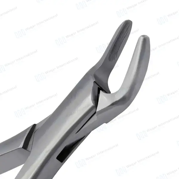 Extraction Forceps #150 Upper Incisors Gold Hollow Python Grip Handle - dental instruments manufactured by Waqar International, Sialkot - view 3