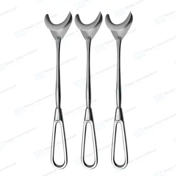 3 Cheek Retractors 7.75″ (19.7cm) with Swivel Blade 35mm Wide - surgical instruments manufactured by Waqar International, Sialkot - view 2