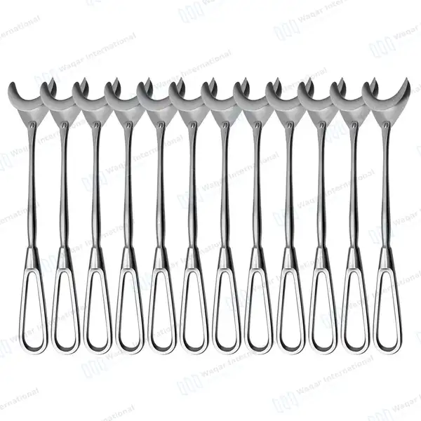 12 Cheek Retractors 7.75″ (19.7cm) with Swivel Blade 35mm Wide - surgical instruments manufactured by Waqar International, Sialkot - view 2
