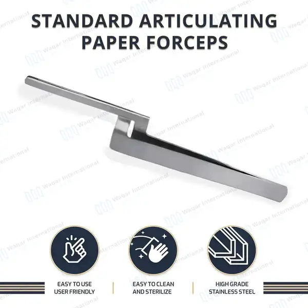 Standard Articulating Paper Forcep 6″ Cross Serrated Tips - surgical instruments manufactured by Waqar International, Sialkot - view 8