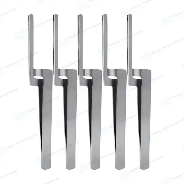 5 Standard Articulating Paper Forceps Set 6″ Cross Serrated Tips - surgical instruments manufactured by Waqar International, Sialkot - view 2
