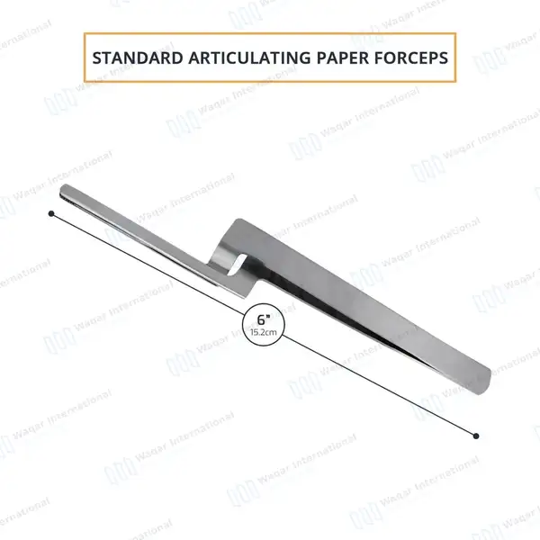 5 Standard Articulating Paper Forceps Set 6″ Cross Serrated Tips - surgical instruments manufactured by Waqar International, Sialkot - view 4