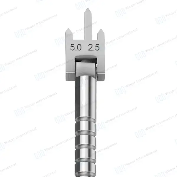 Bracket Height Gauge 2.5mm-5.0mm Adjustable Swivel Head - dental instruments manufactured by Waqar International, Sialkot - view 3