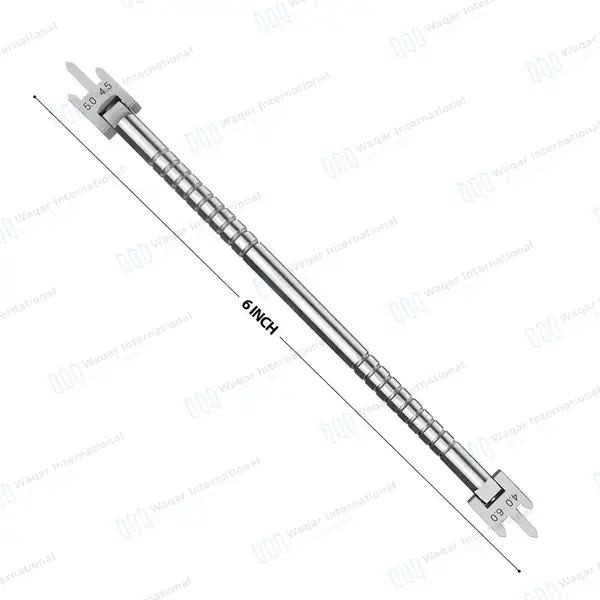 Bracket Height Gauge Moveable Head 4.0mm-6.0mm Pointed Tips - dental instruments manufactured by Waqar International, Sialkot - view 2