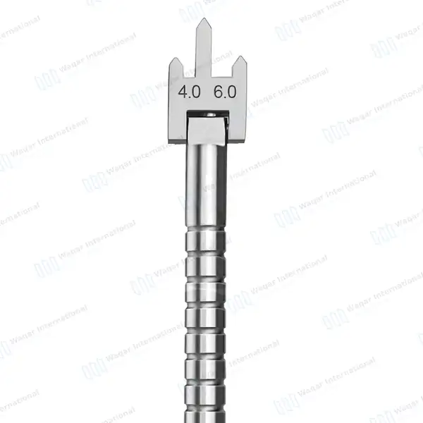 Bracket Height Gauge Moveable Head 4.0mm-6.0mm Pointed Tips - dental instruments manufactured by Waqar International, Sialkot - view 3