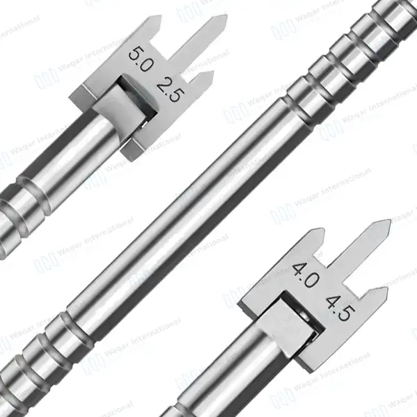 3 Swivel Head Bracket Height Gauge Set 6″ Adjustable Pointed Tips - dental instruments manufactured by Waqar International, Sialkot - view 5