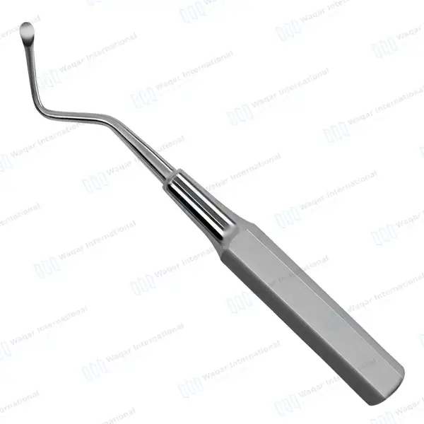 Molt Bone Curette #6R Single Ended 2.9mm Spoon Tip - dental instruments manufactured by Waqar International, Sialkot - view 2