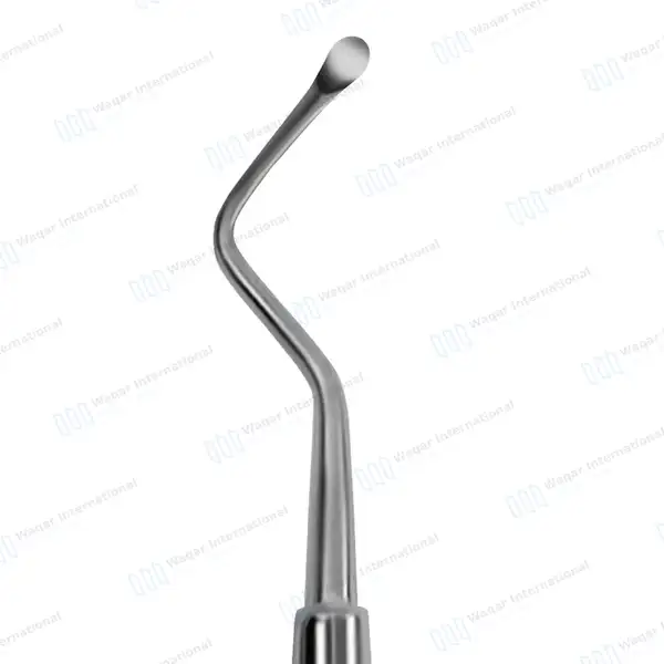 Molt Bone Curette #6R Single Ended 2.9mm Spoon Tip - dental instruments manufactured by Waqar International, Sialkot - view 4