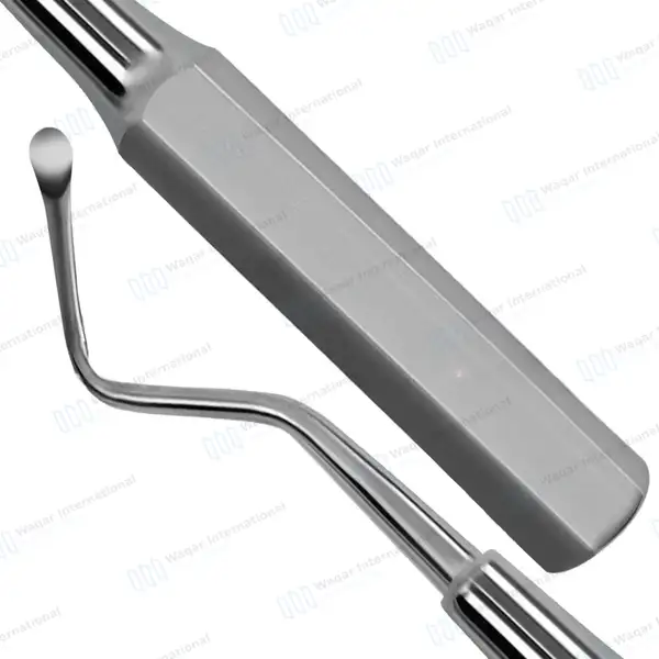 Molt Bone Curette #6R Single Ended 2.9mm Spoon Tip - dental instruments manufactured by Waqar International, Sialkot - view 5