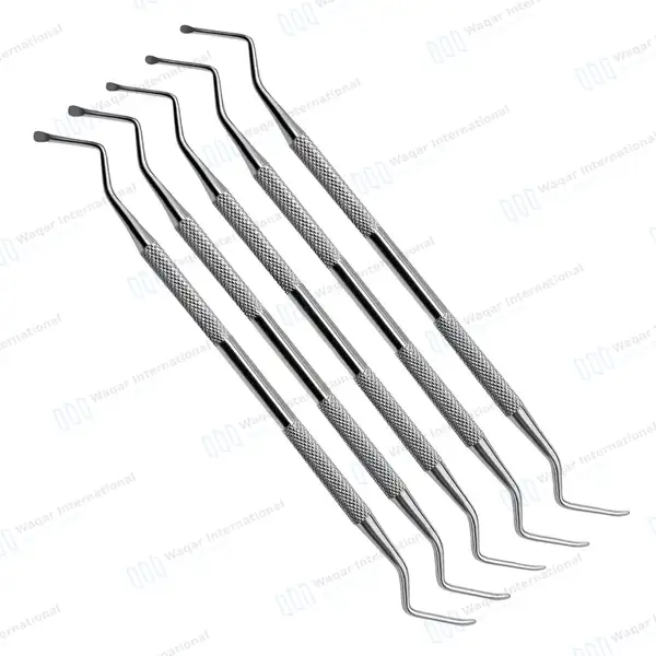 5 Lucas Bone Curette Set #84, #85, #86, #87, #88 Double Ended - dental instruments manufactured by Waqar International, Sialkot - view 2