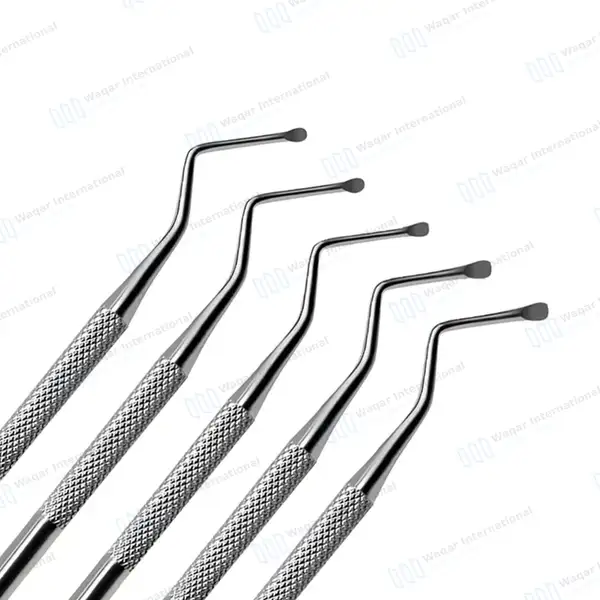 5 Lucas Bone Curette Set #84, #85, #86, #87, #88 Double Ended - dental instruments manufactured by Waqar International, Sialkot - view 4