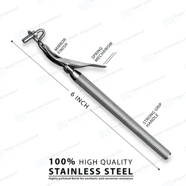 Amalgam Carrier Single Ended 2.0mm Regular Tapered Tip - dental instruments manufactured by Waqar International, Sialkot - view 3